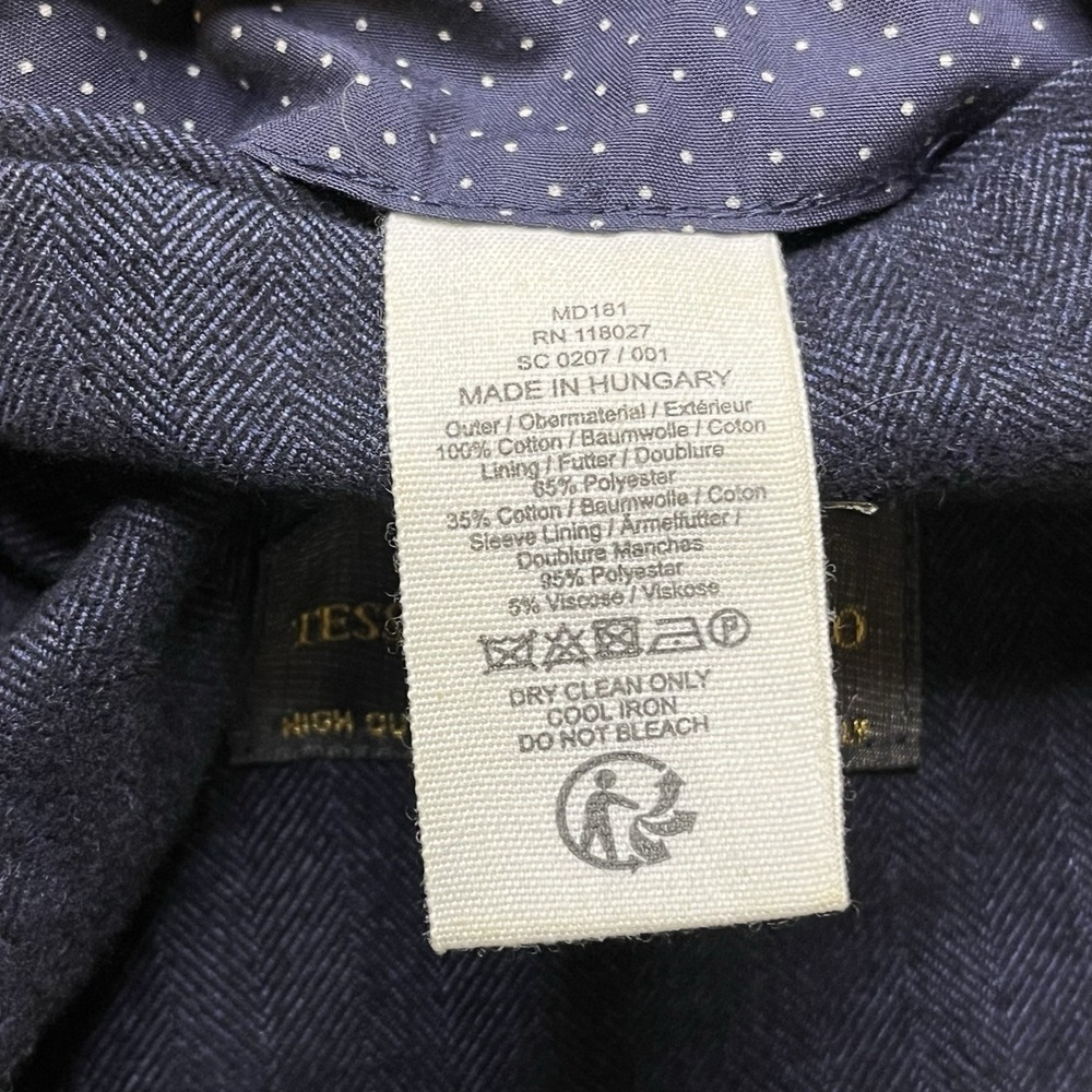 Boden Unlined 100% cotton Sports Coat Blazer 2 Button Navy Blue Womens Size 38R - Picture 10 of 16